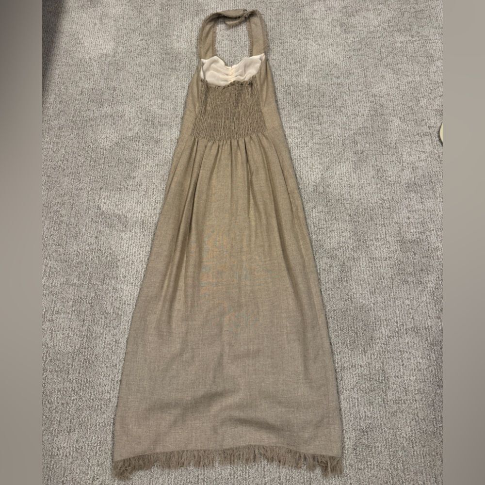 Nanushka Halter Neck Button-Down Maxi Dress Linen Size Small - Picture 2 of 6